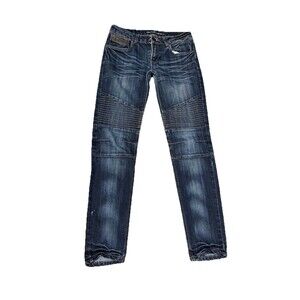 Love Me Women’s Dark Wash Moto Skinny Jeans Size 11/12